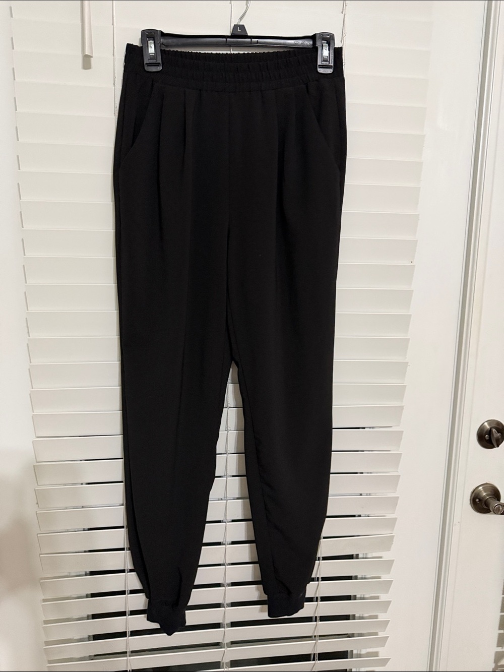 Monteau Black Elastic Waist Jogger Pants